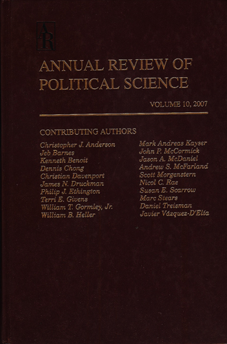 ANNUAL REVIEW OF POLITICAL SCIENCE