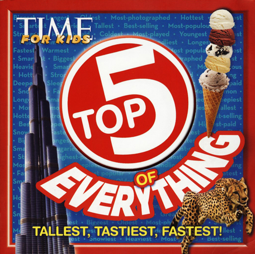 #Biblioinforma | TIME FOR KIDS TOP 5 OF EVERYTHING