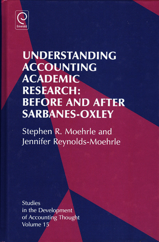 UNDERSTANDING ACCOUNTING ACADEMIC RESEARCH BEFORE AND AFTER SARBANES OXLEY | Biblioinforma