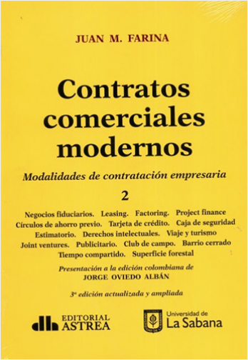 CONTRATOS COMERCIALES MODERNOS, 2 TOMOS